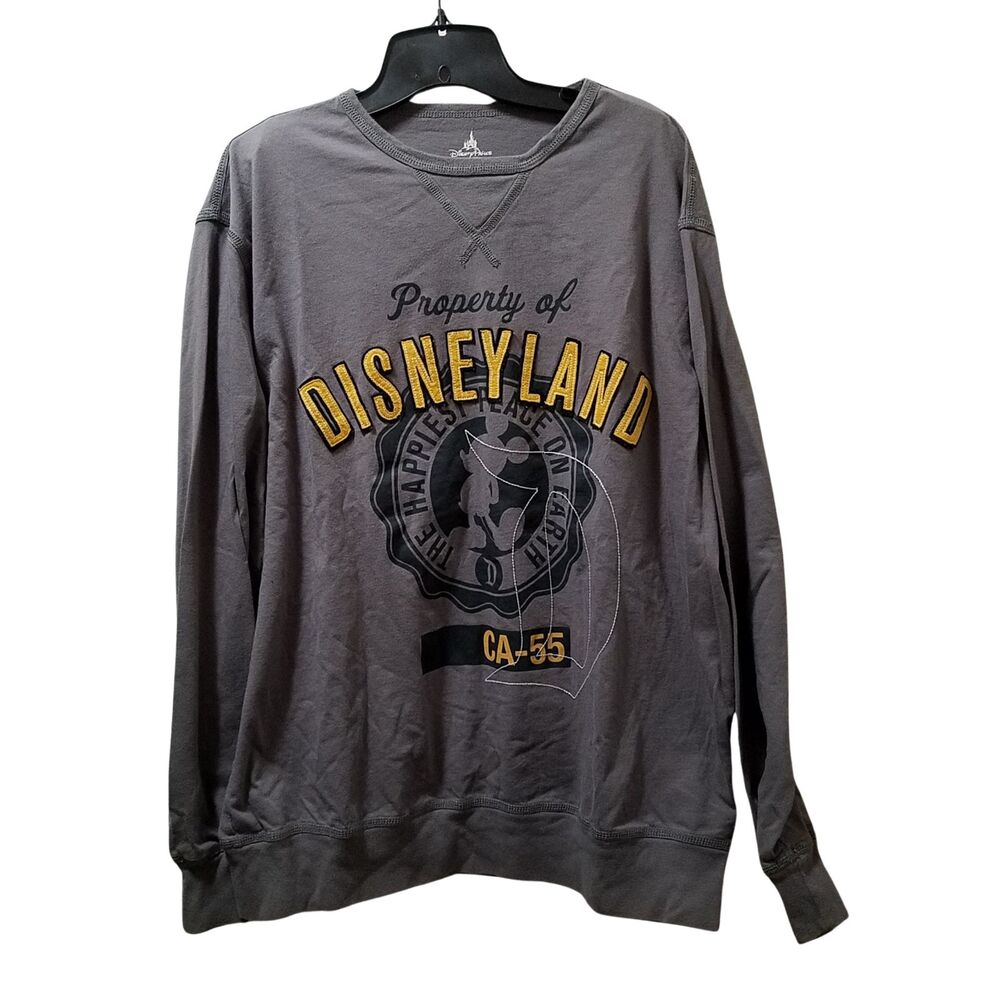 Disney Parks Property of Disneyland T-Shirt Men’s XL Gray Embroidered CA-55
